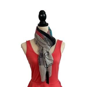 NWT Volt Design No375 HALO Sheer Art Design Inspired Printed Scarf Wrap 37”x 55”